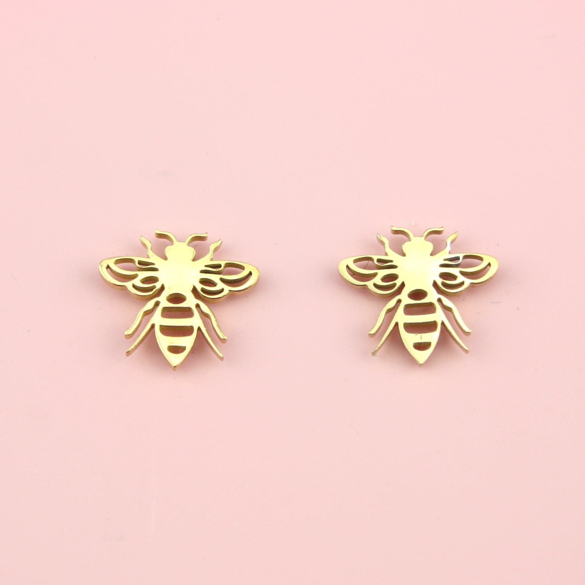 Buzzy Bee Stud Earrings (Gold Plated)