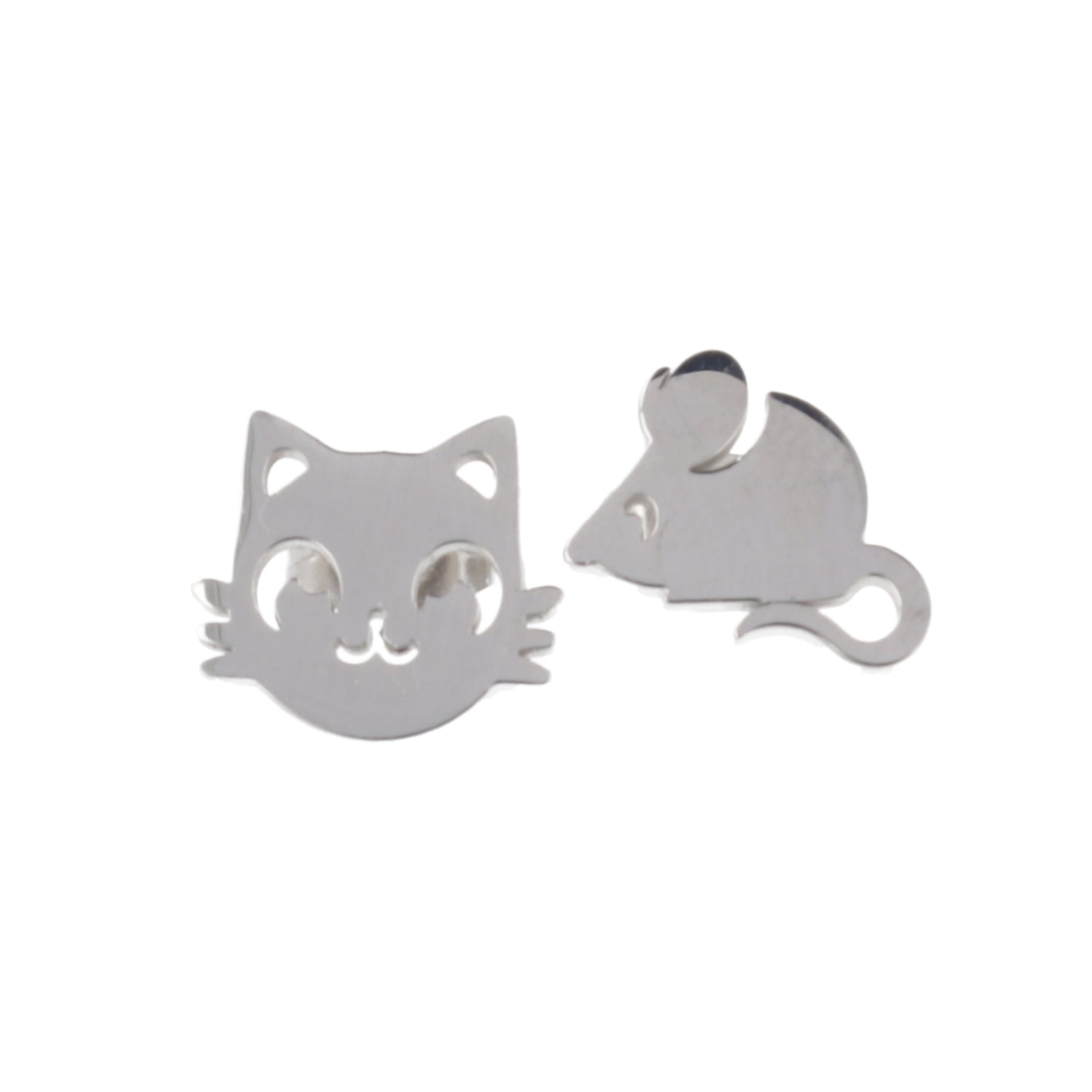 Cat & Mouse Stud Earrings