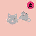 Cat & Mouse Stud Earrings