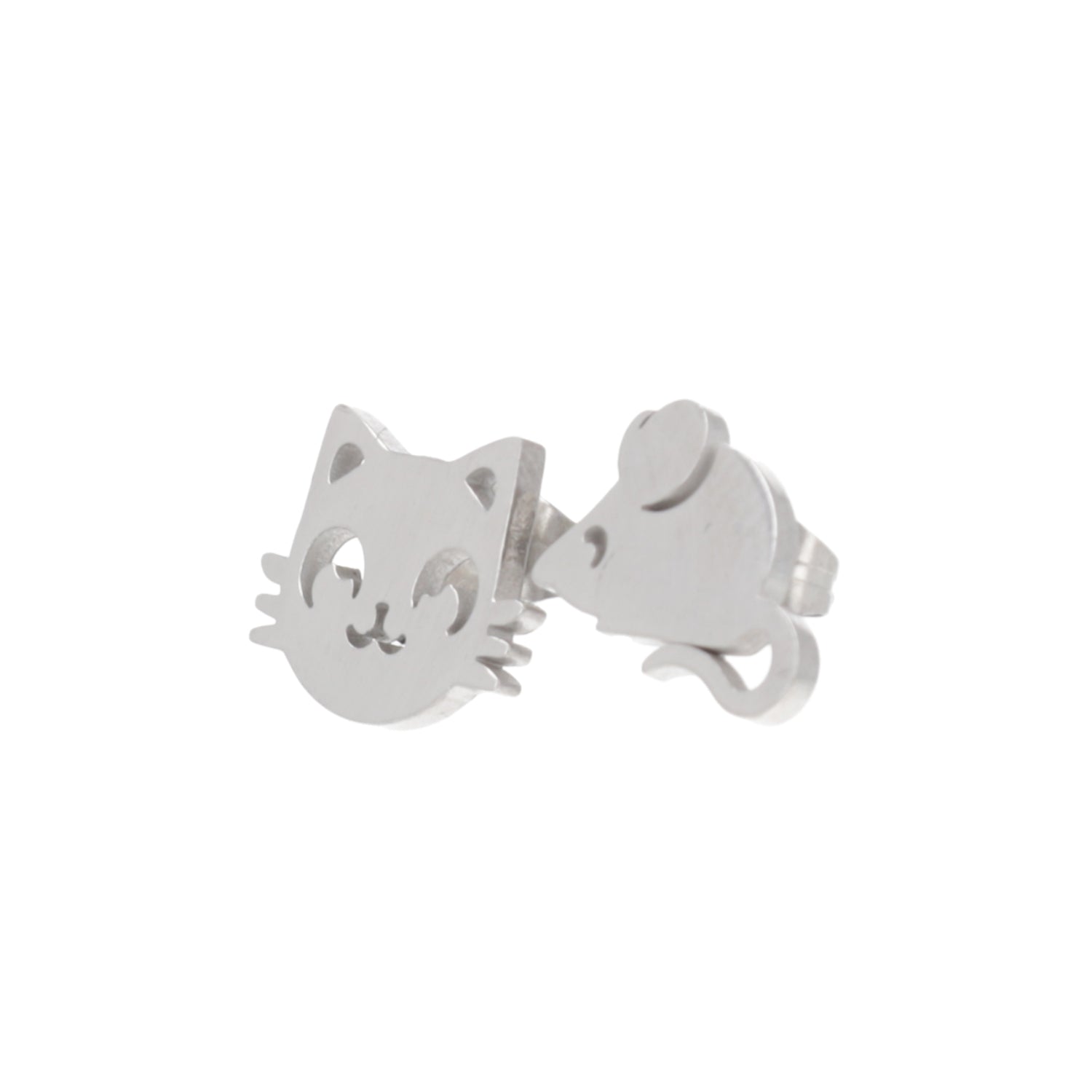 Cat & Mouse Stud Earrings