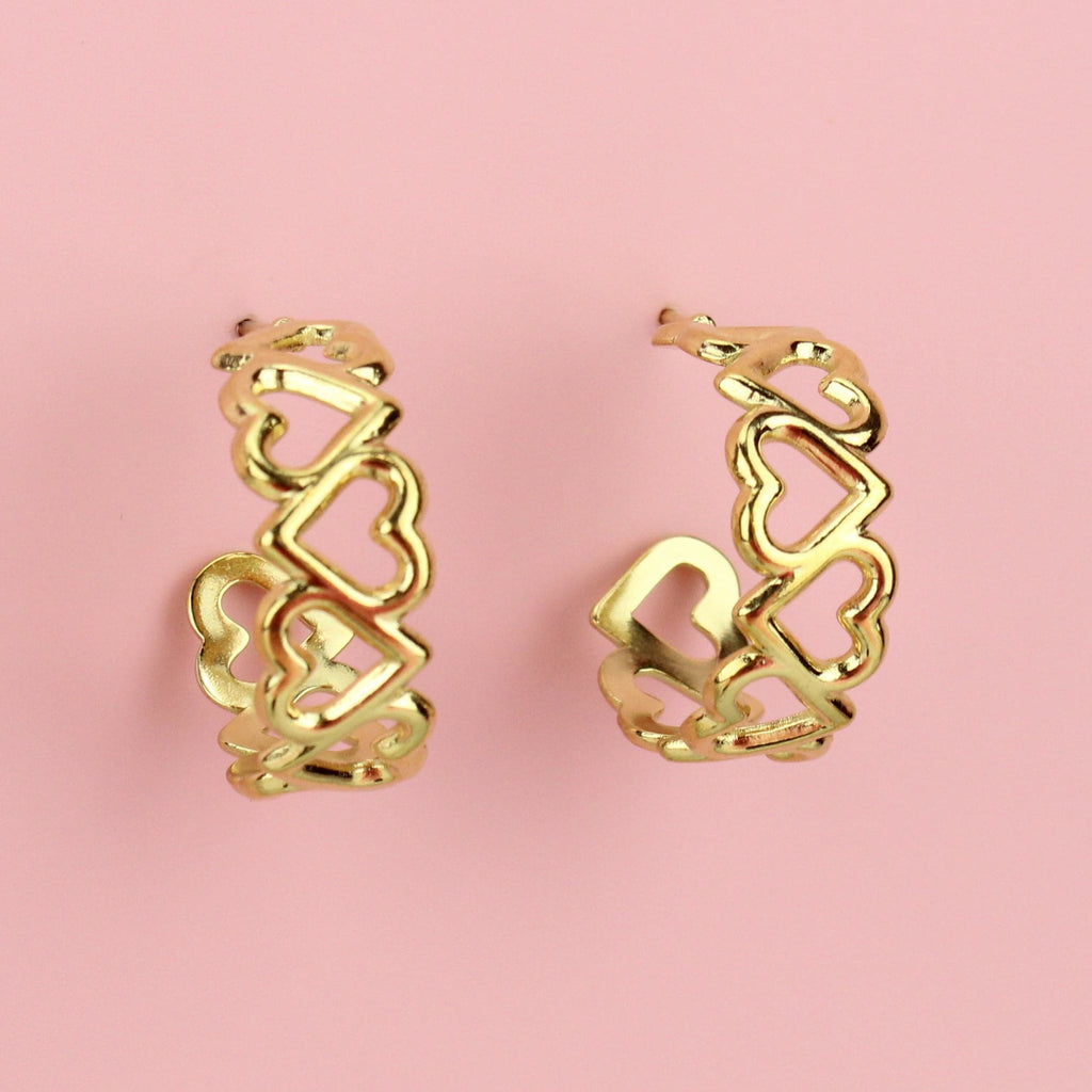 Change Of Heart Hoop Earrings (Gold plated)