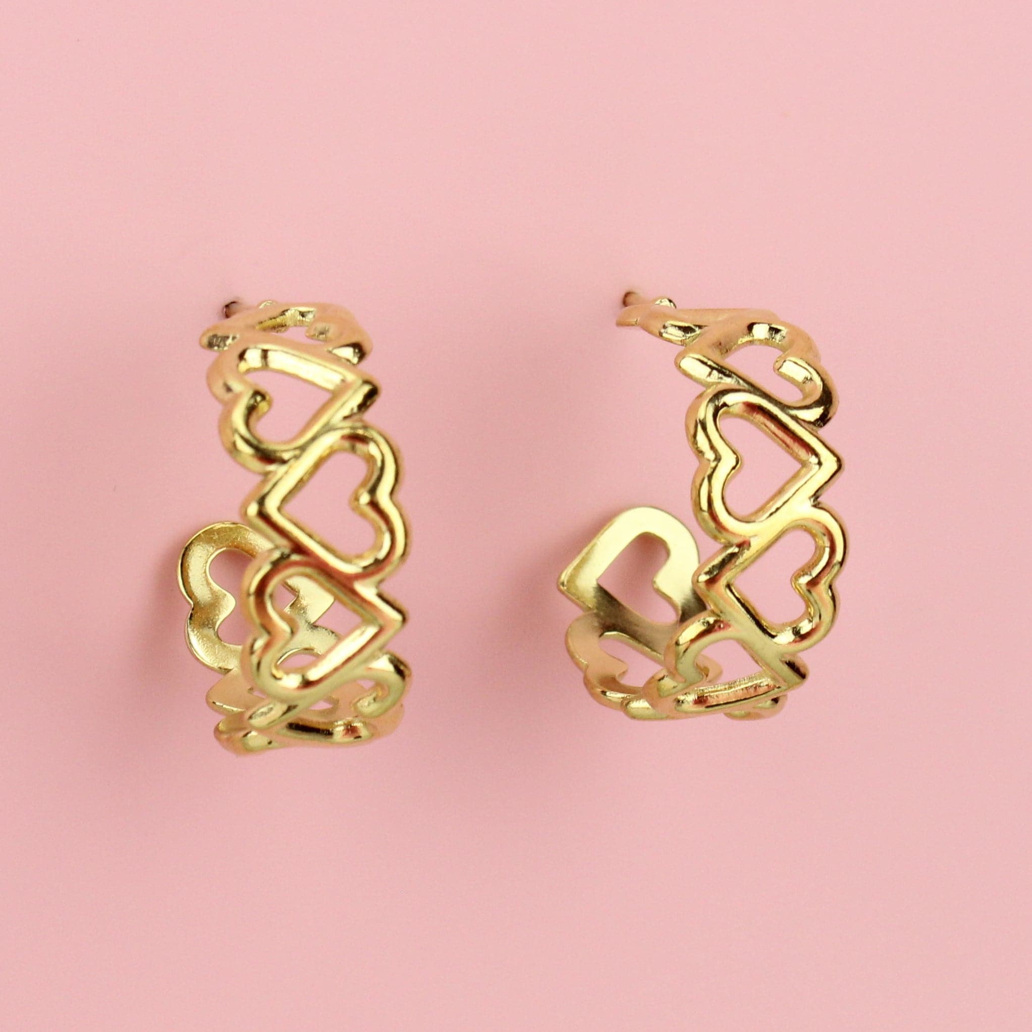 Change Of Heart Hoop Earrings (Gold plated)