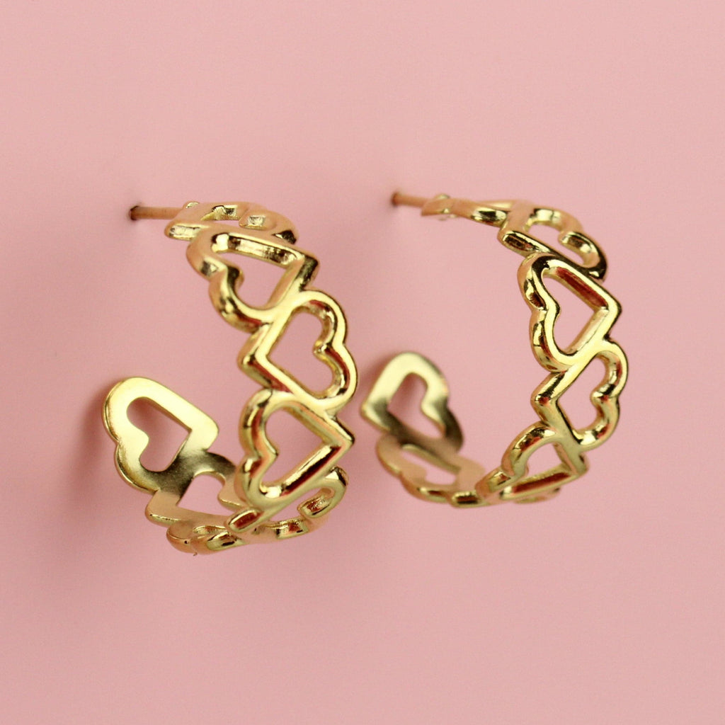 Change Of Heart Hoop Earrings (Gold plated)