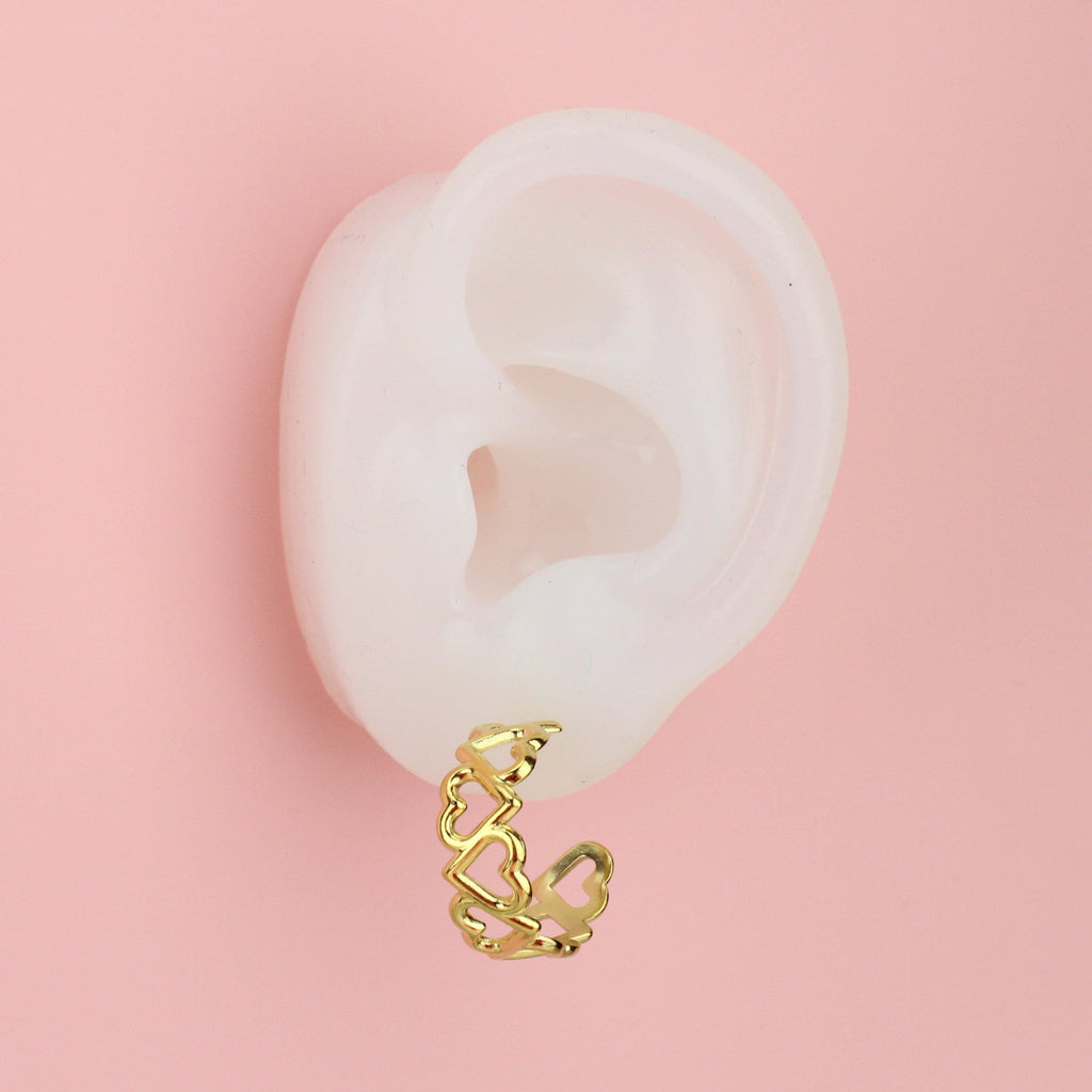 Change Of Heart Hoop Earrings (Gold plated)