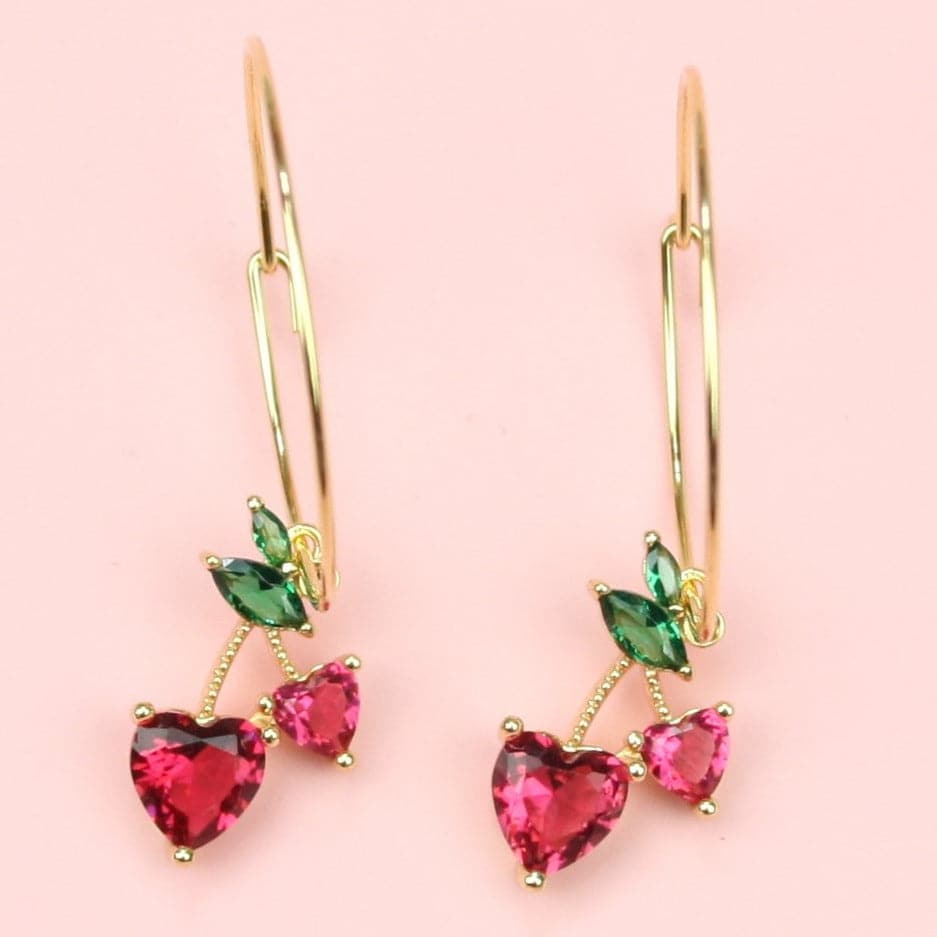 Cherry Sweet Hoop Earrings