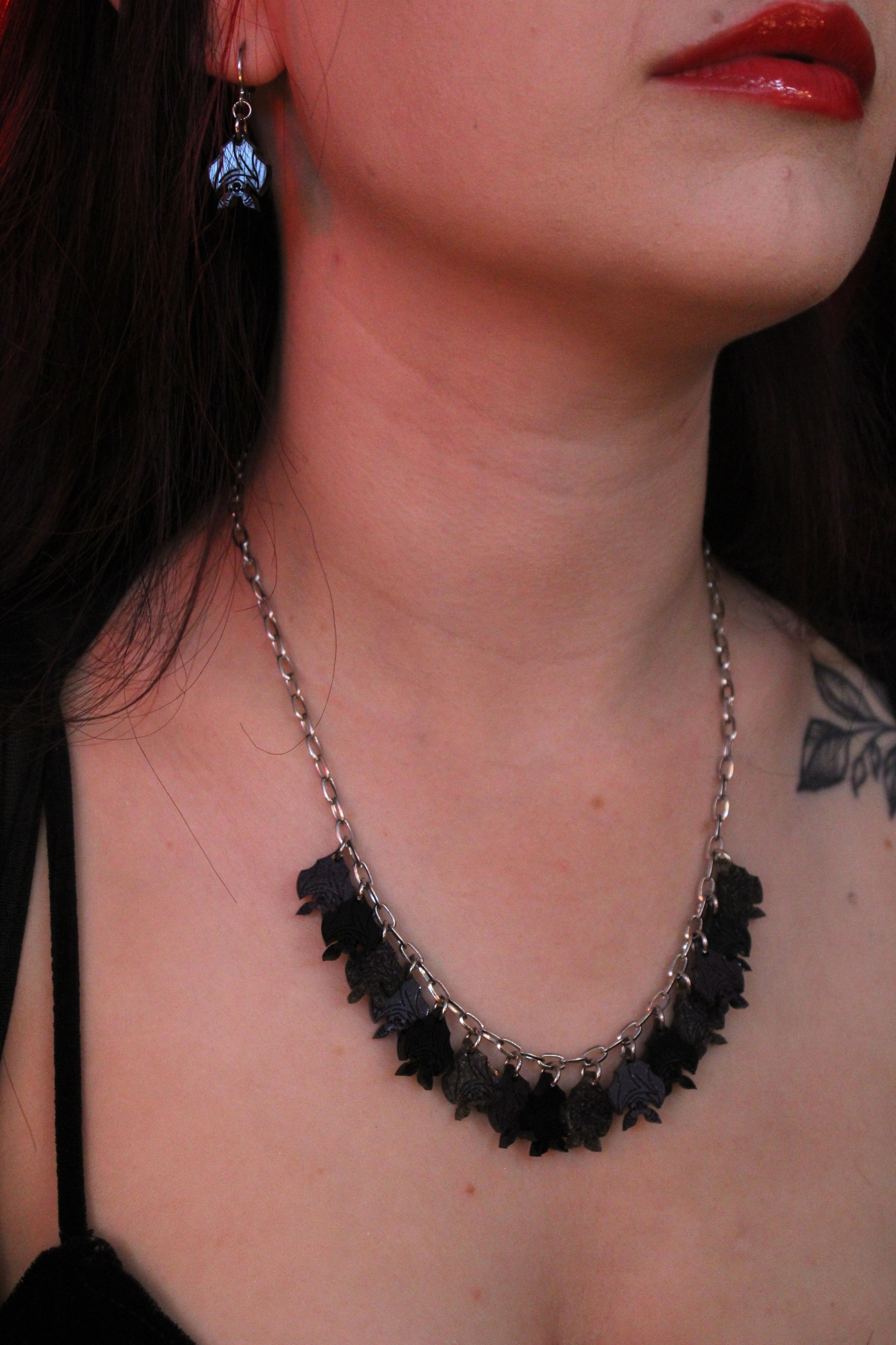 Cauldron Of Bats Charm Necklace