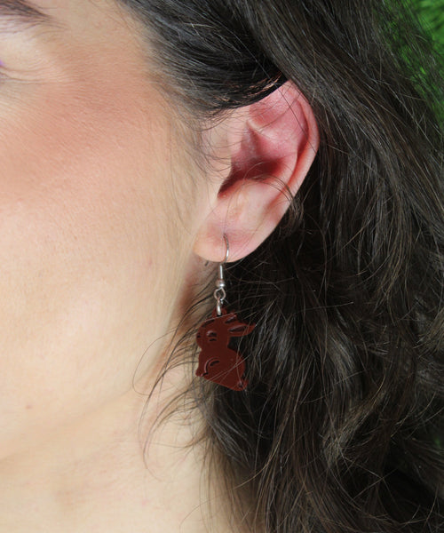 Chocolate Bunny Earrings