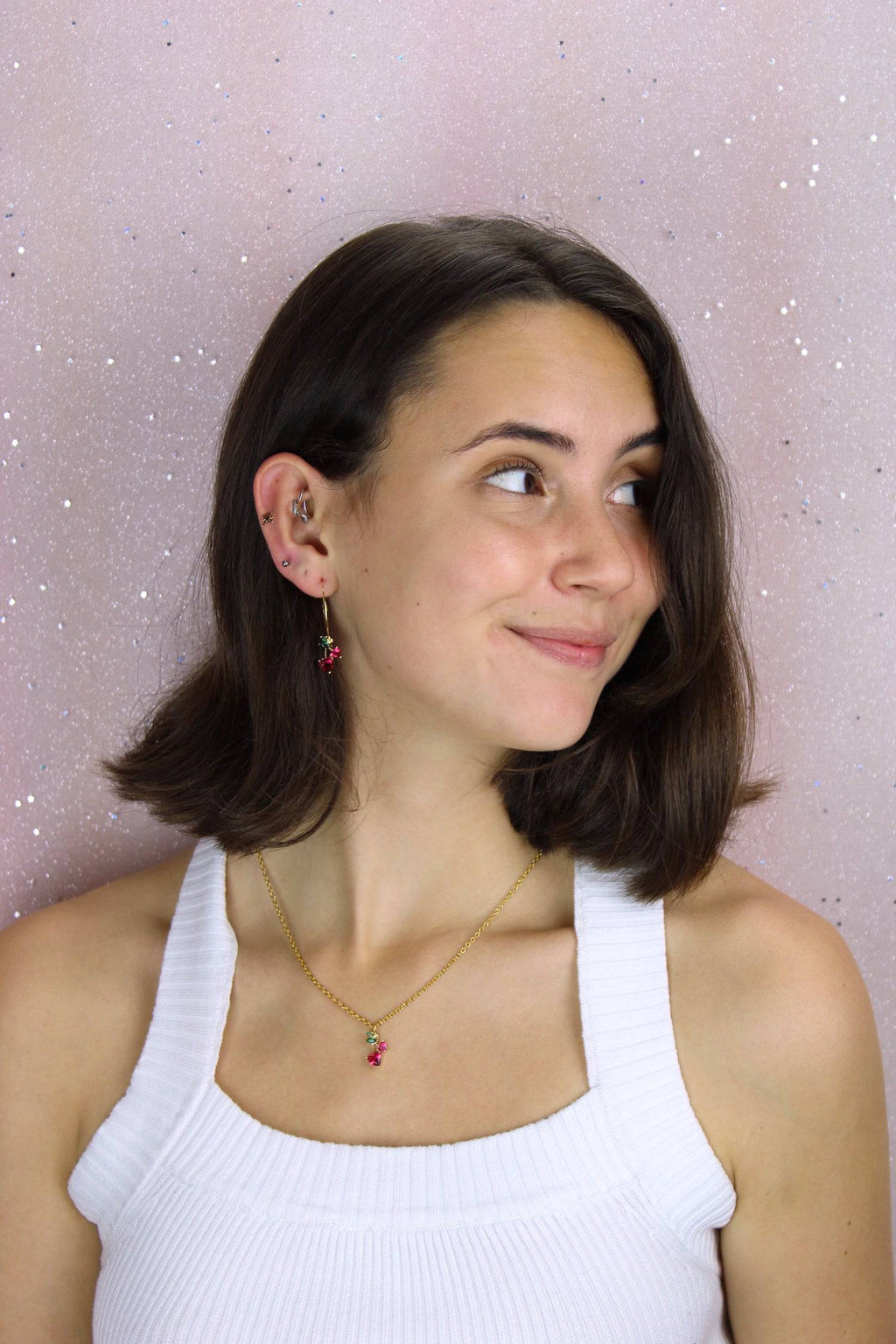 Cherry Sweet Hoop Earrings