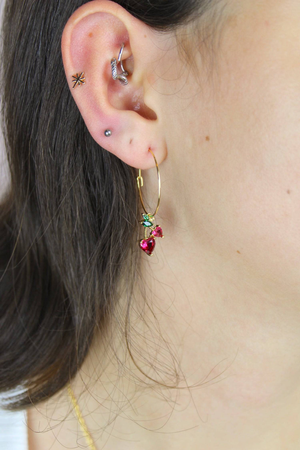Cherry Sweet Hoop Earrings