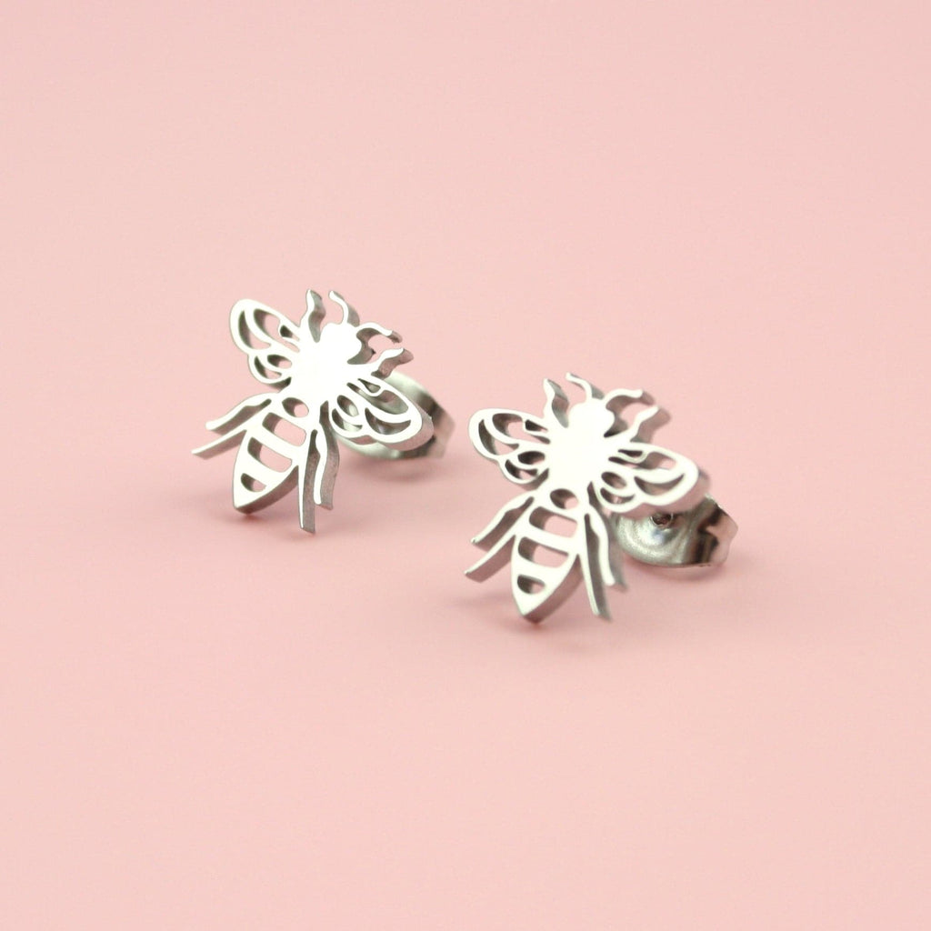 Buzzy Bee Stud Earrings (Stainless Steel)