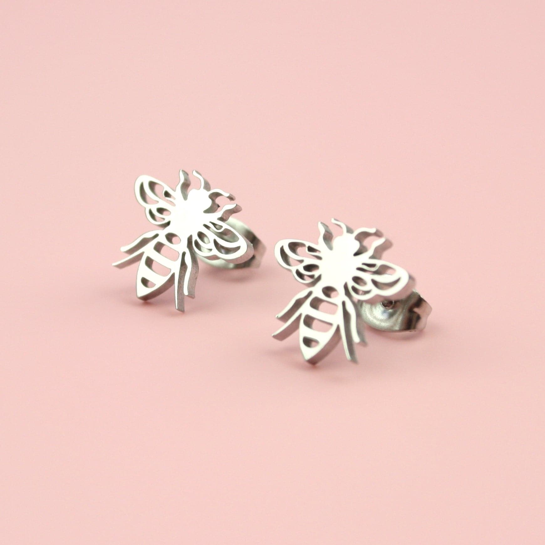 Buzzy Bee Stud Earrings (Stainless Steel)