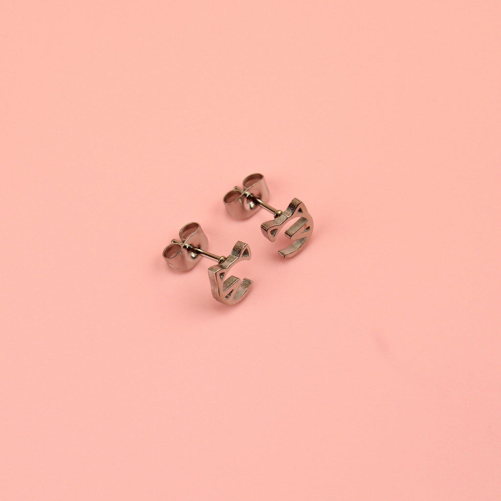 Cat Face Stud Earrings