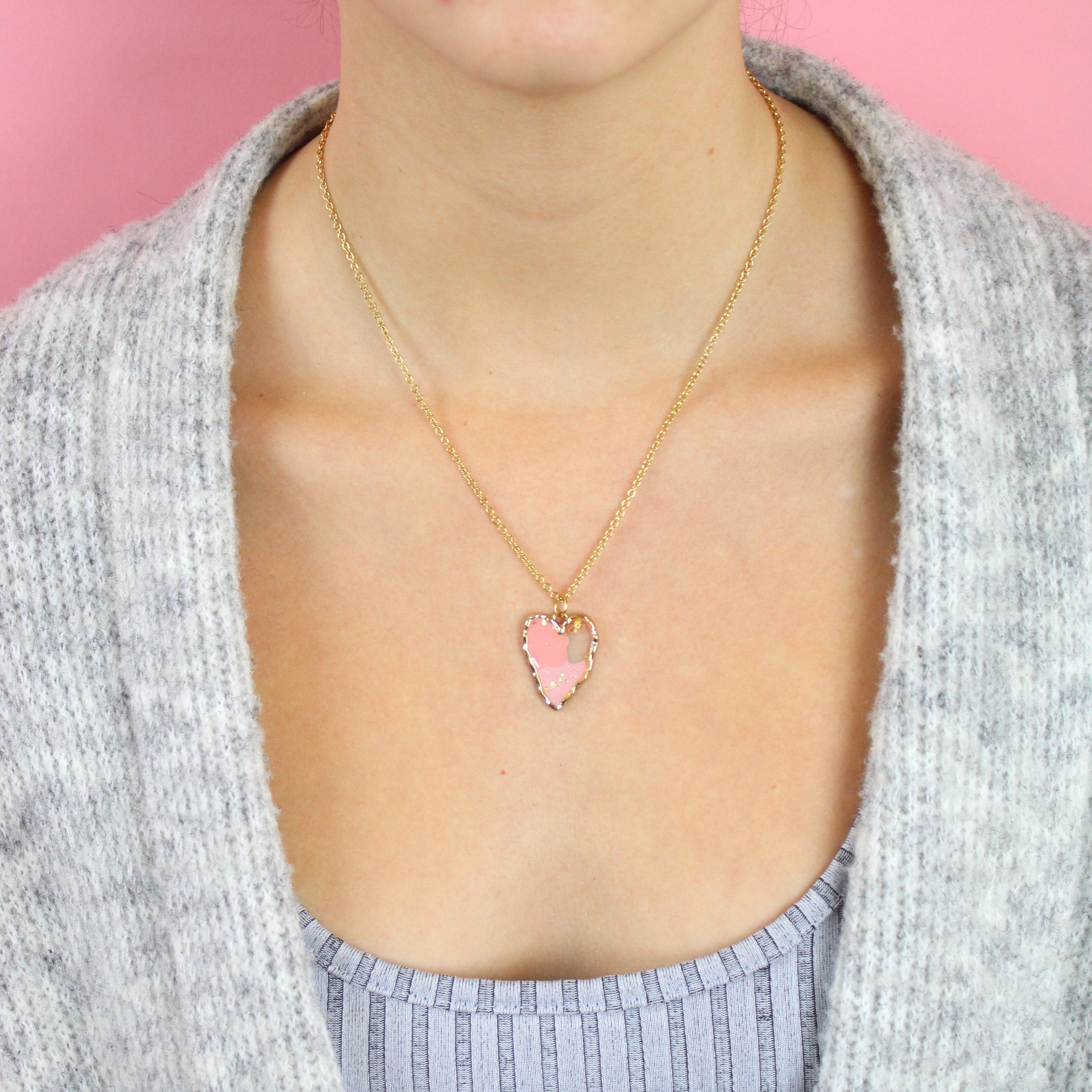 Caught A Vibe Heart Necklace