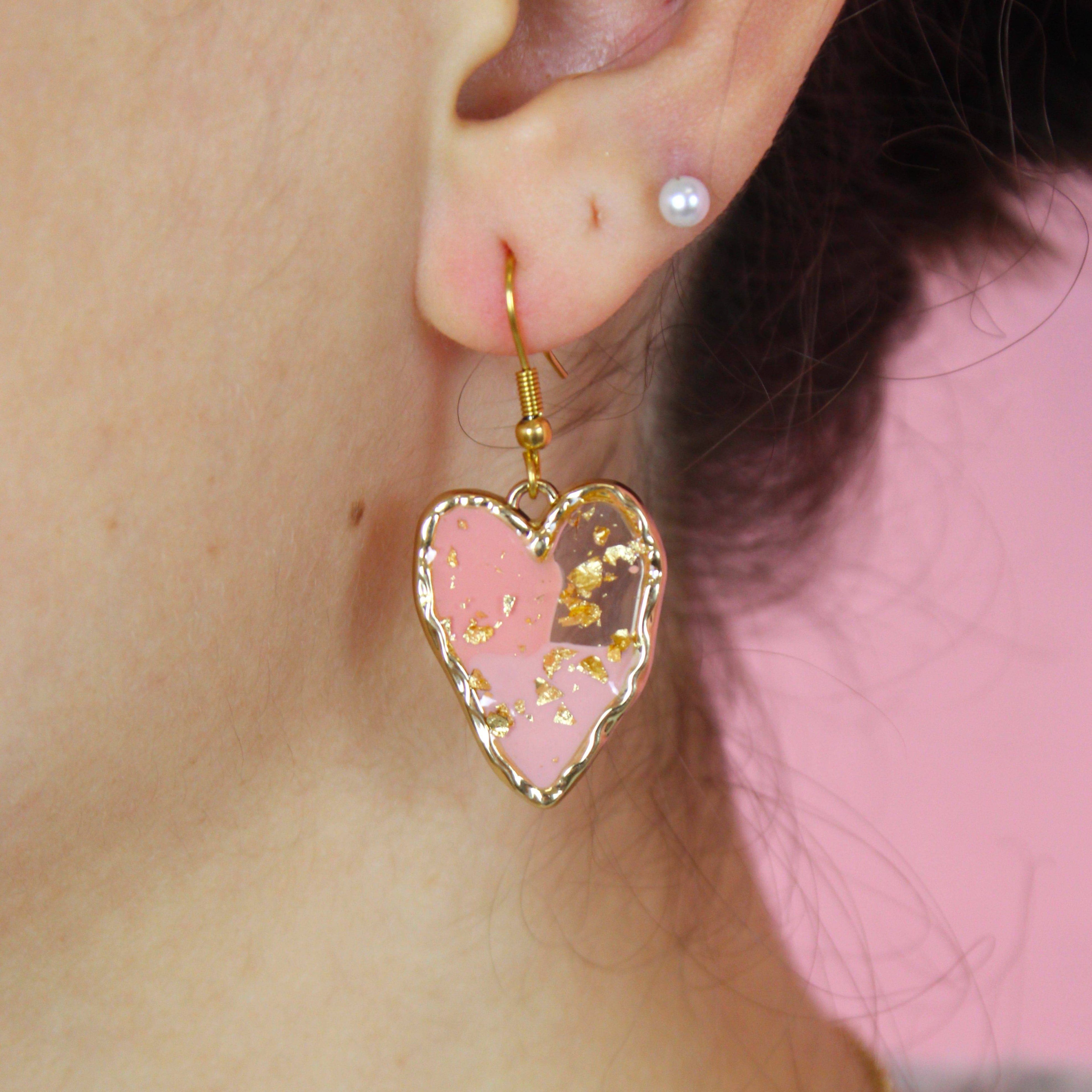 Caught A Vibe Heart Earrings
