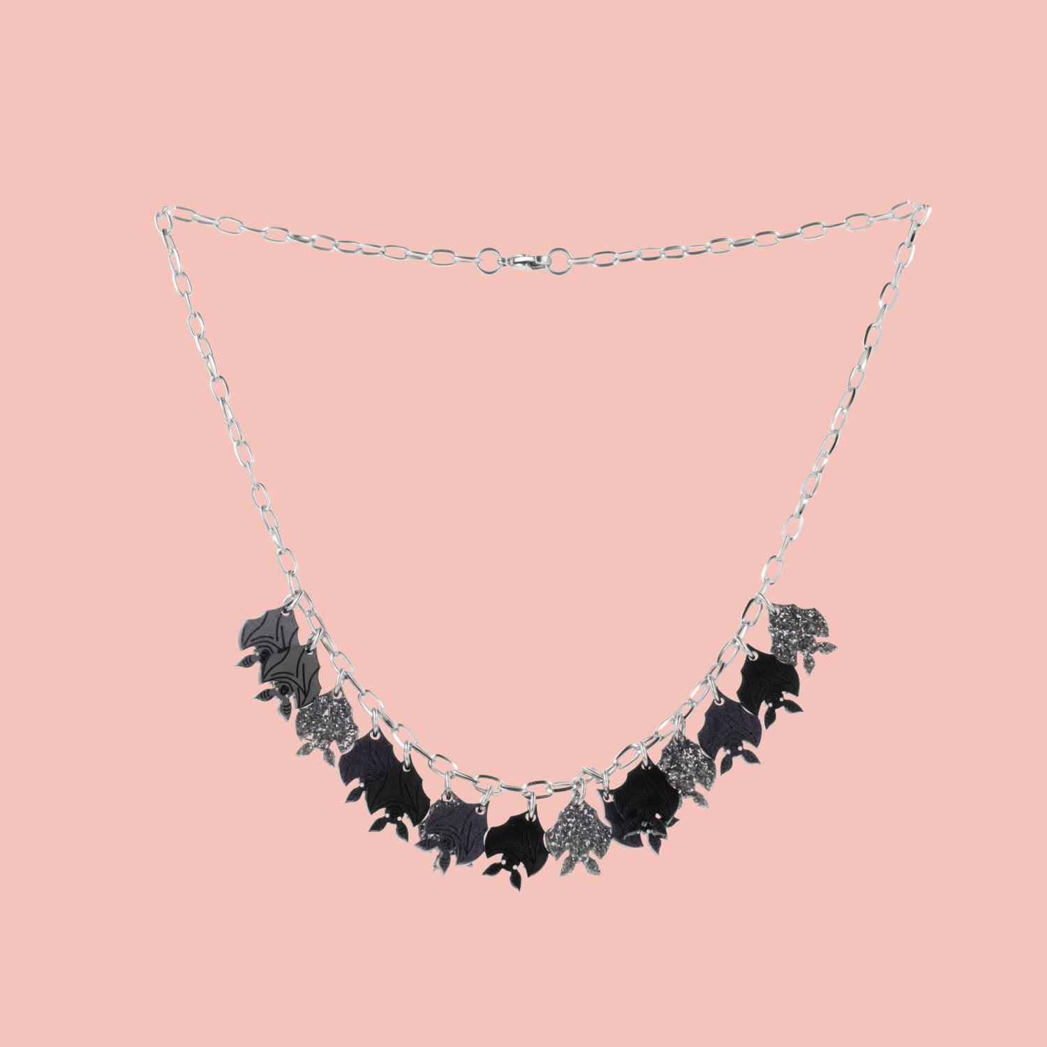 Cauldron Of Bats Charm Necklace