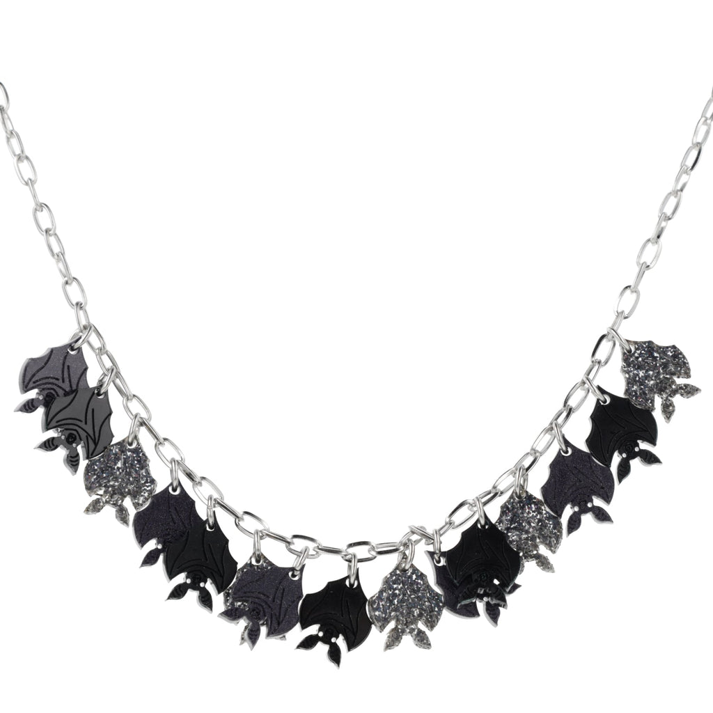 Cauldron Of Bats Charm Necklace