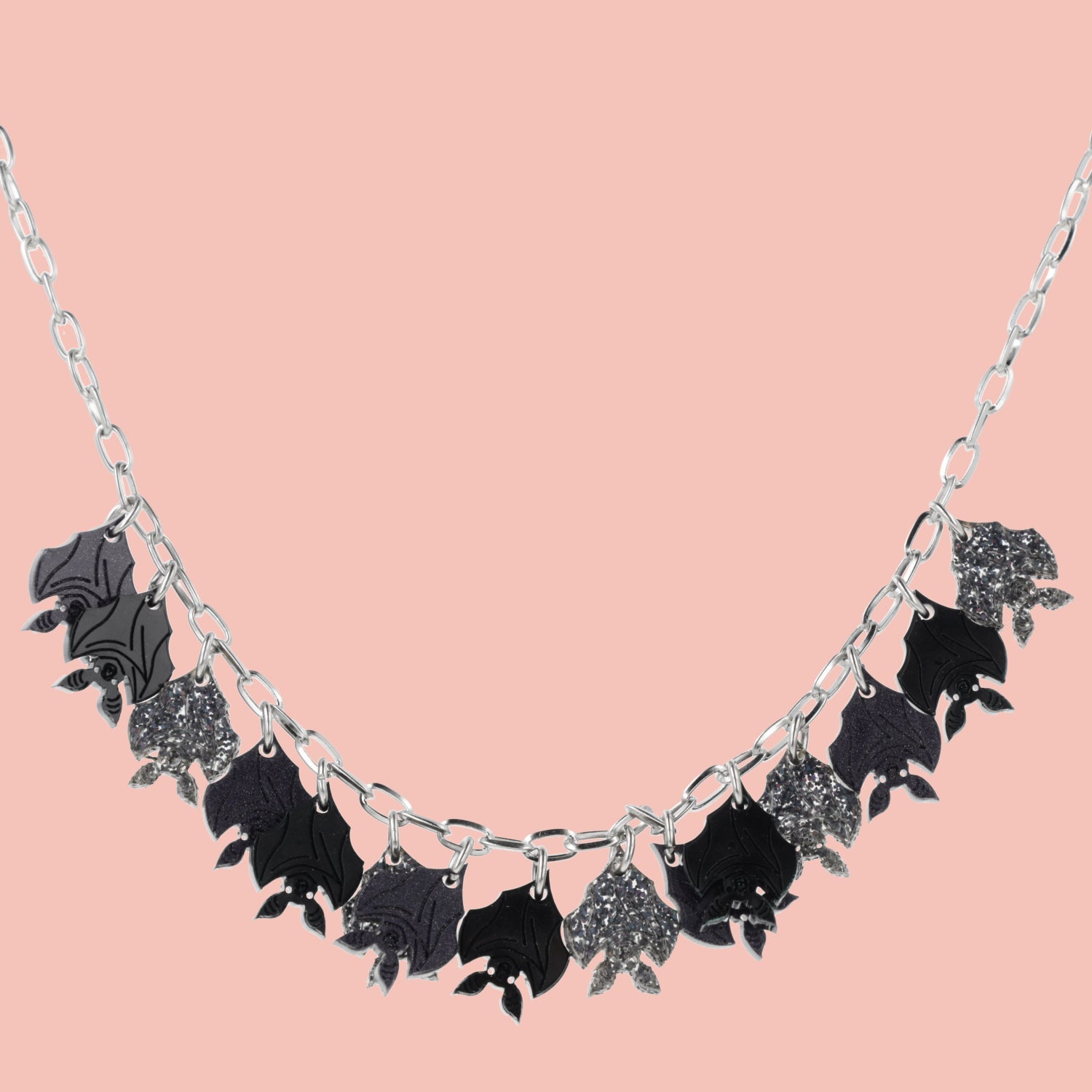 Cauldron Of Bats Charm Necklace