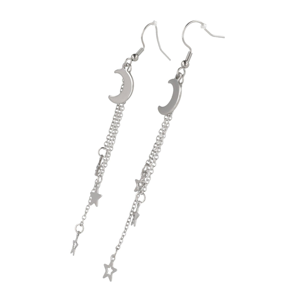 Cascading Moon And Stars Earrings