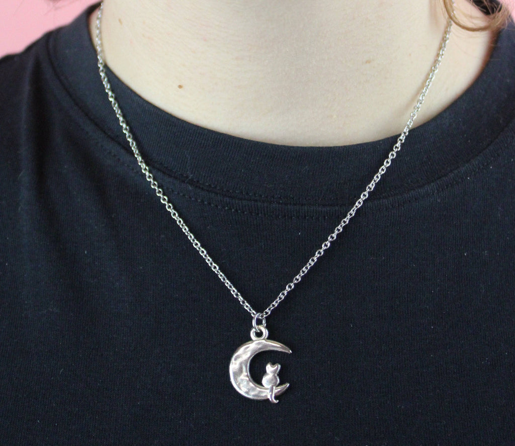 Cat On The Moon Necklace