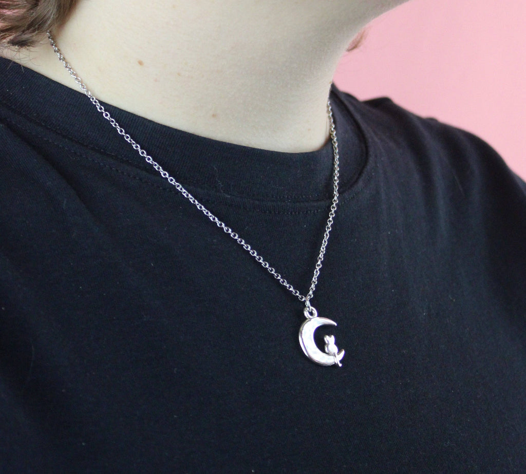 Cat On The Moon Necklace