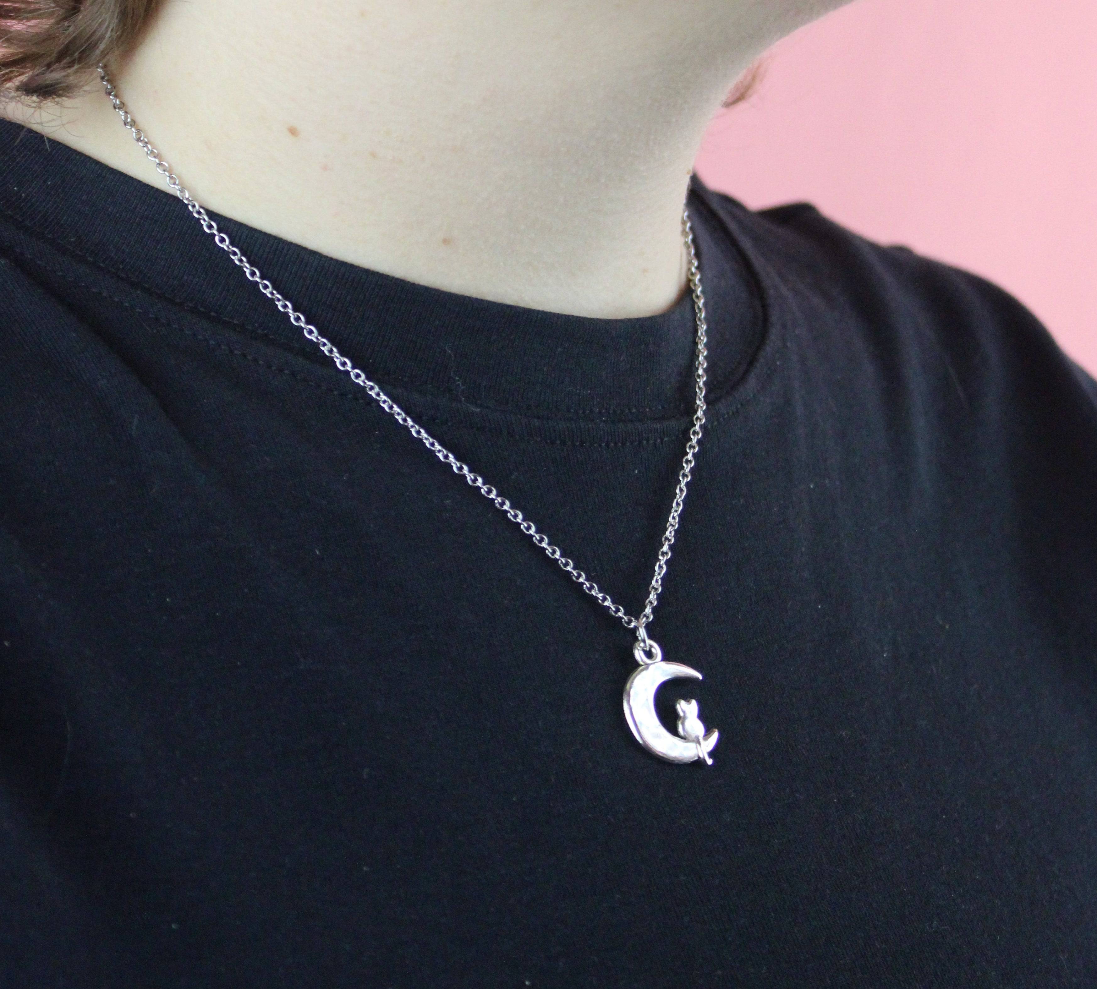 Cat On The Moon Necklace