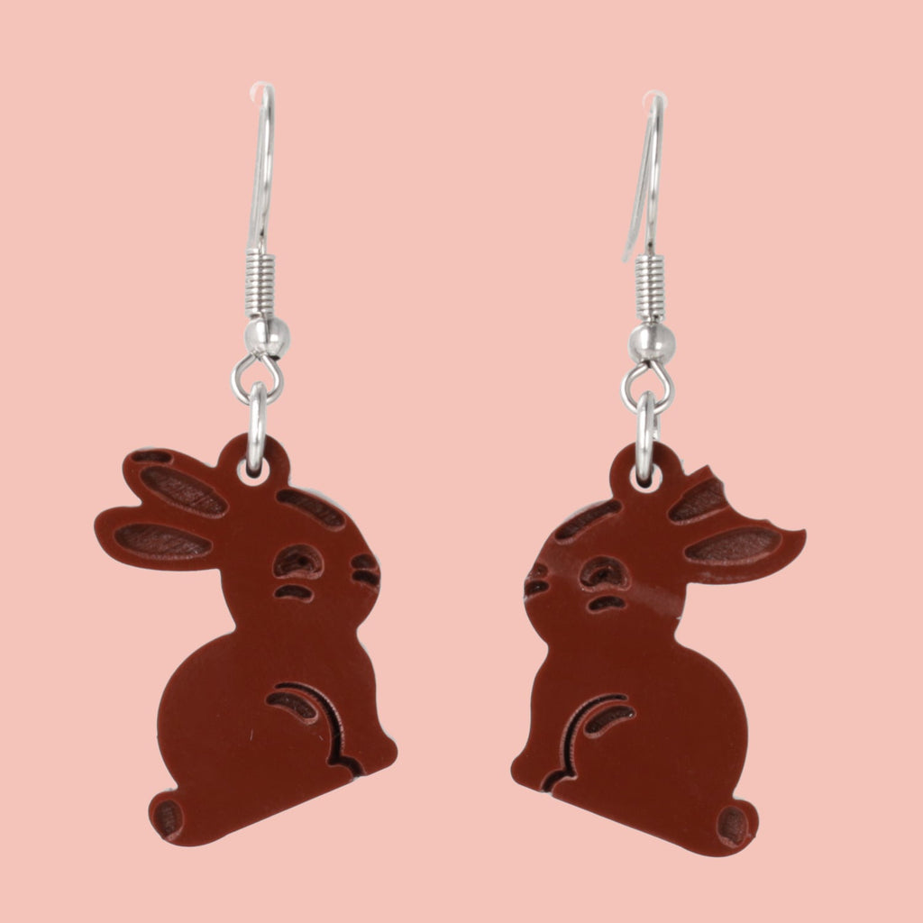 Chocolate Bunny Earrings