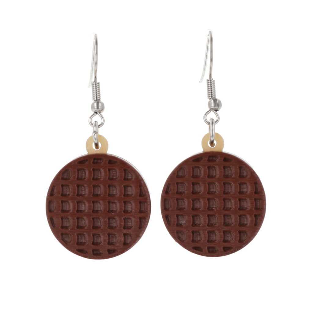 Chocolate Digestive Biscuit Earrings