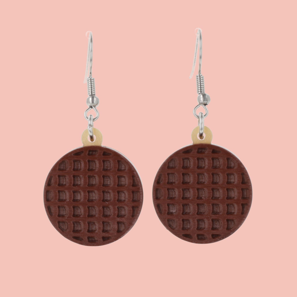 Chocolate Digestive Biscuit Earrings