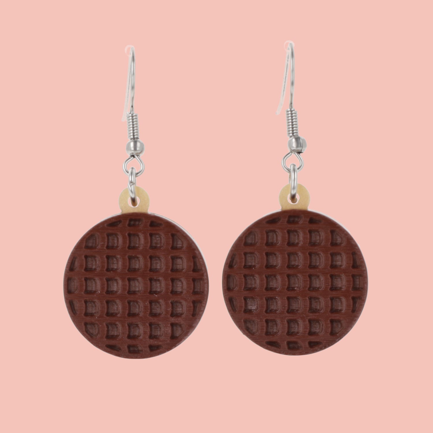 Chocolate Digestive Biscuit Earrings