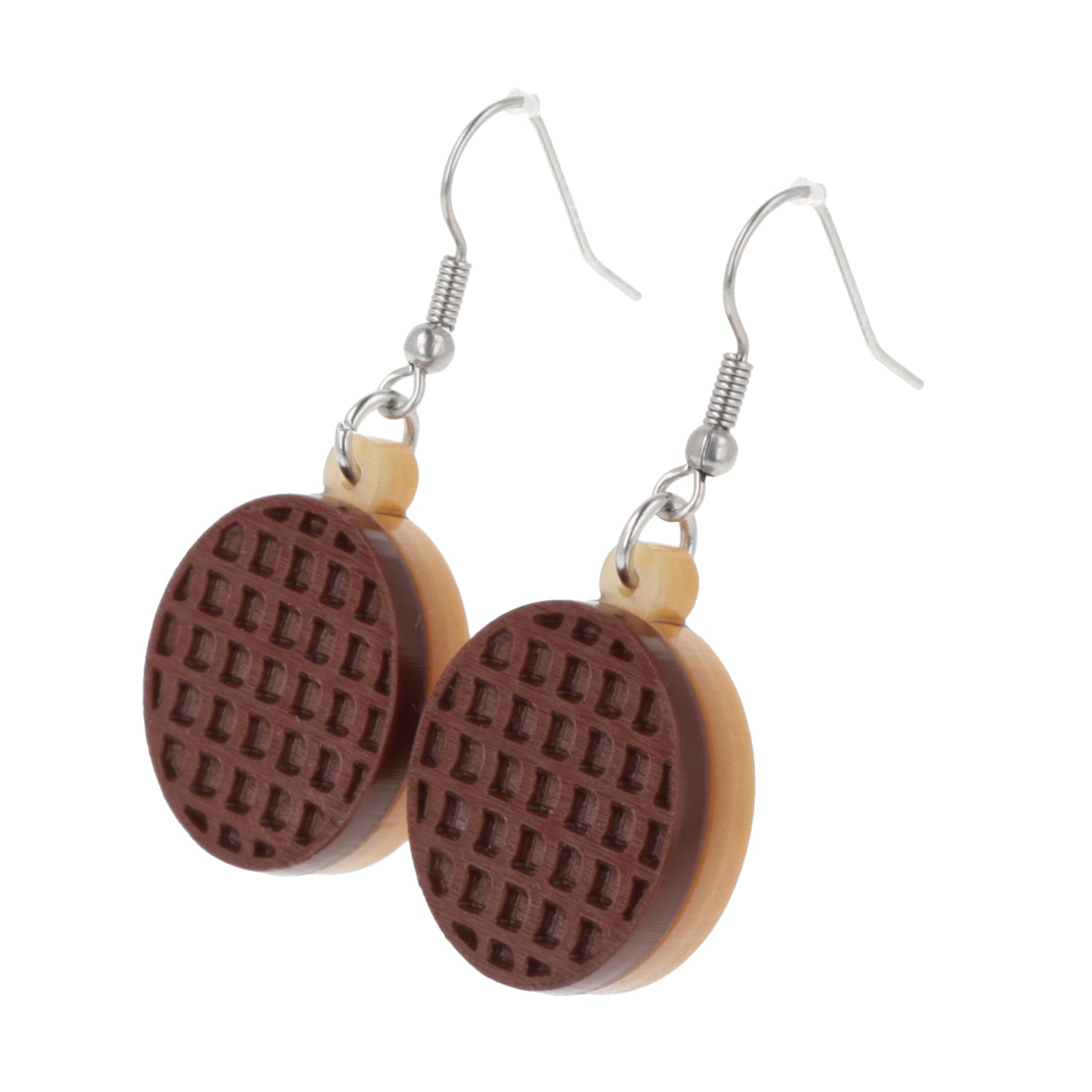 Chocolate Digestive Biscuit Earrings