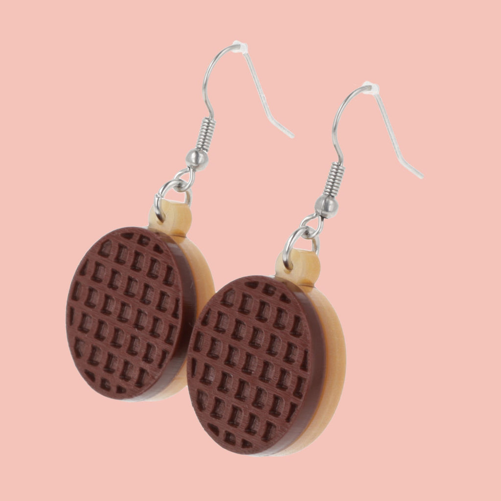 Chocolate Digestive Biscuit Earrings
