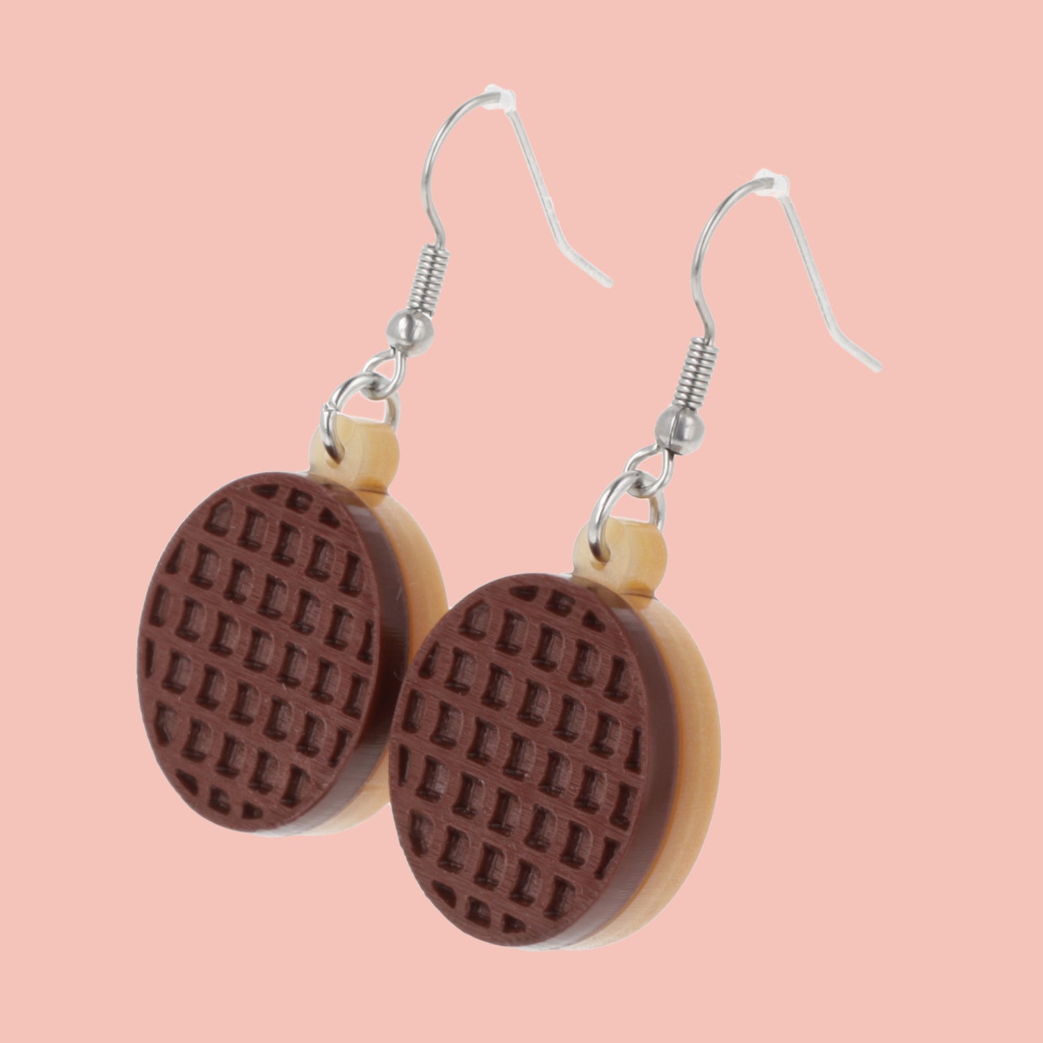 Chocolate Digestive Biscuit Earrings