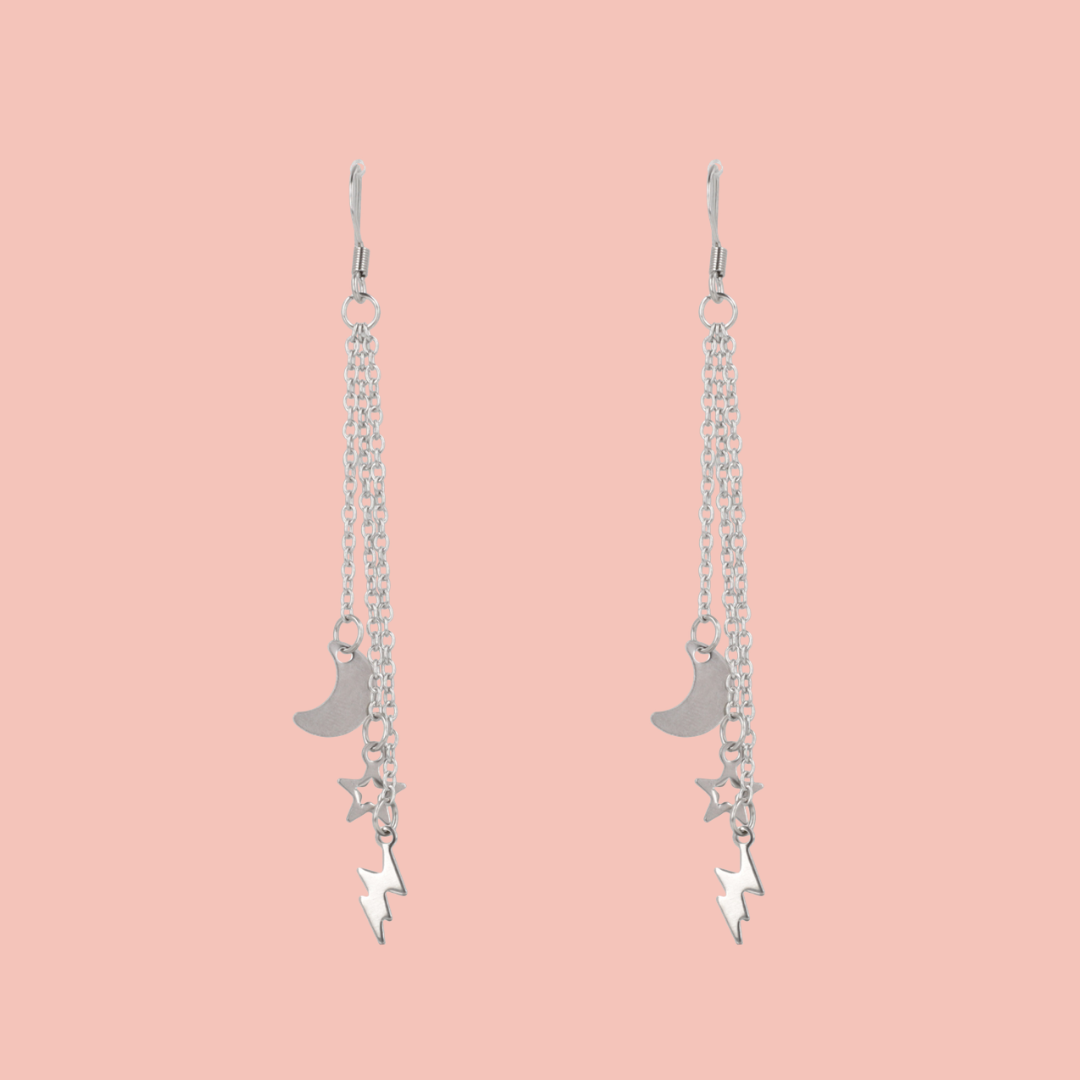 Cascading Cosmic Earrings